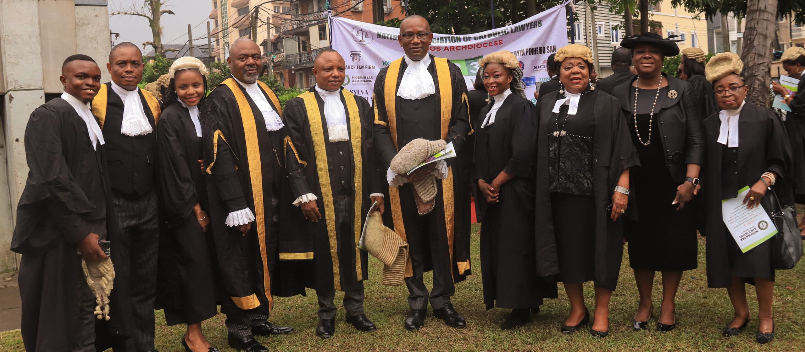Officers of the National Association of Catholic Lawyers, Lagos Archdiocese, in their robes